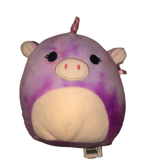 squishmallow a Kellytoy Lola The Unicorn Tie-Dye Plushie 5” - Picture 1 of 3